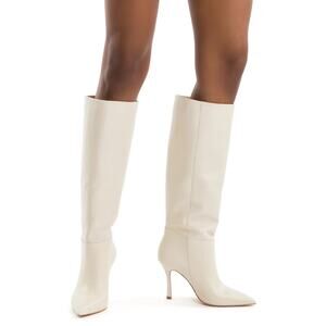 Larroude Kate Leather Knee High Boots Pointed Toe HEELS NEEDS REPAIR!! Sz 10